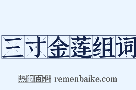 三寸金莲组词是什么意思的图片